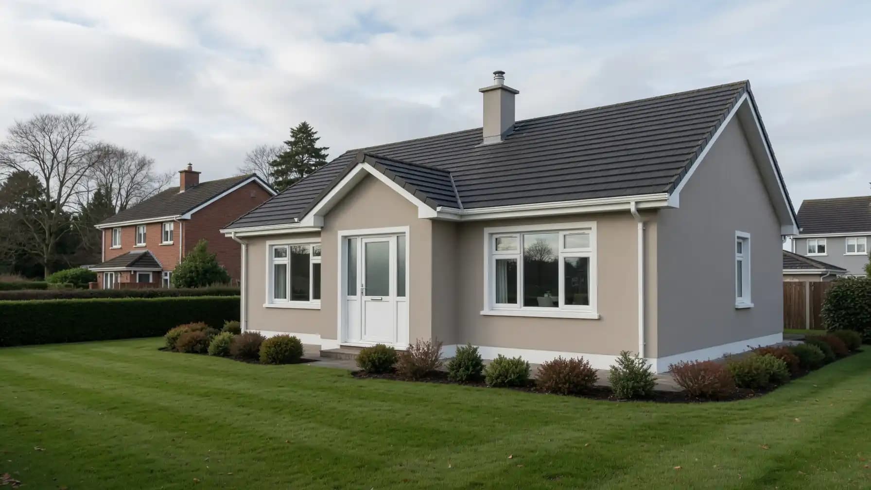 Freshly painted house exterior by AME Services