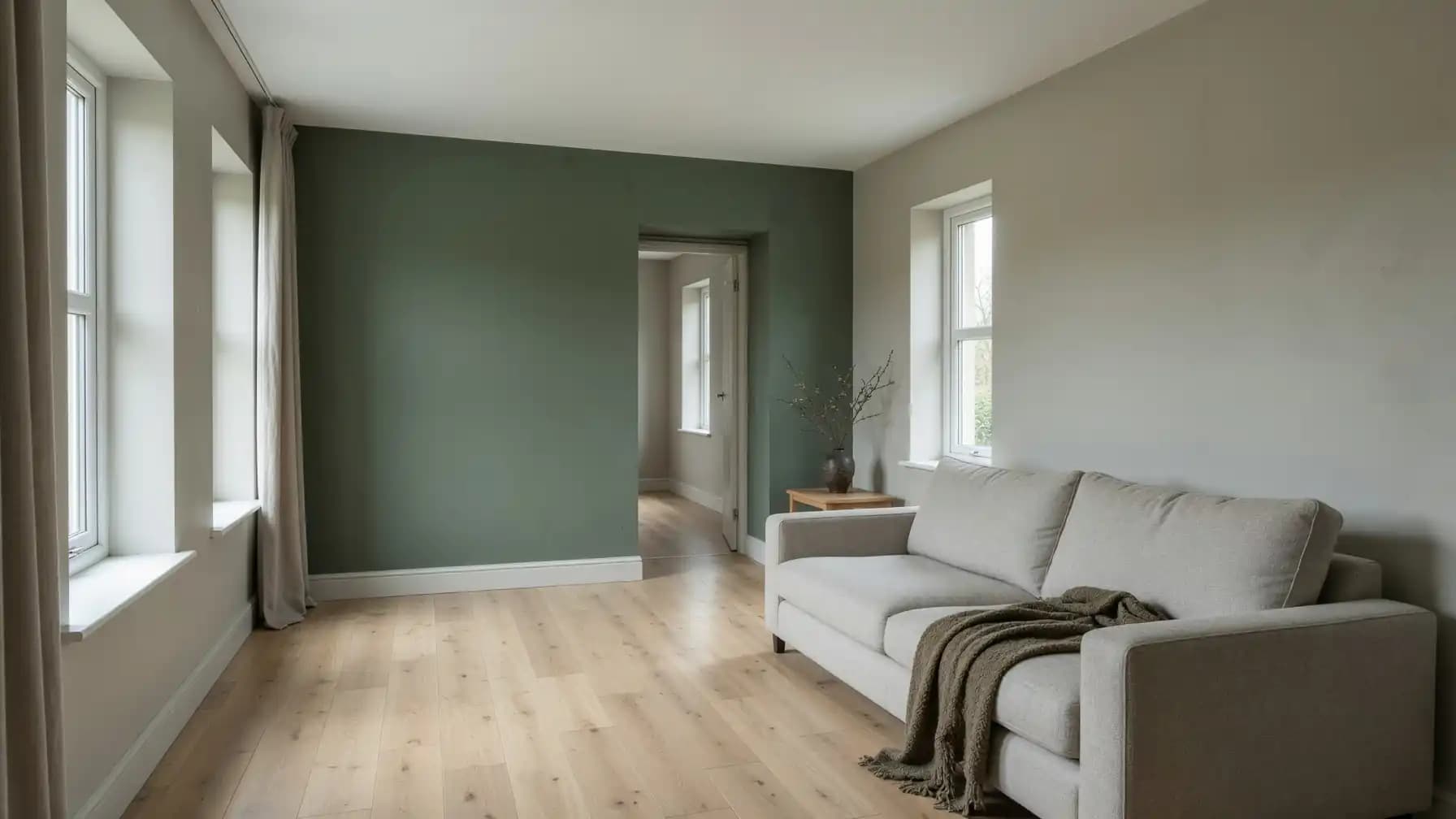 A freshly painted living room by AME Services